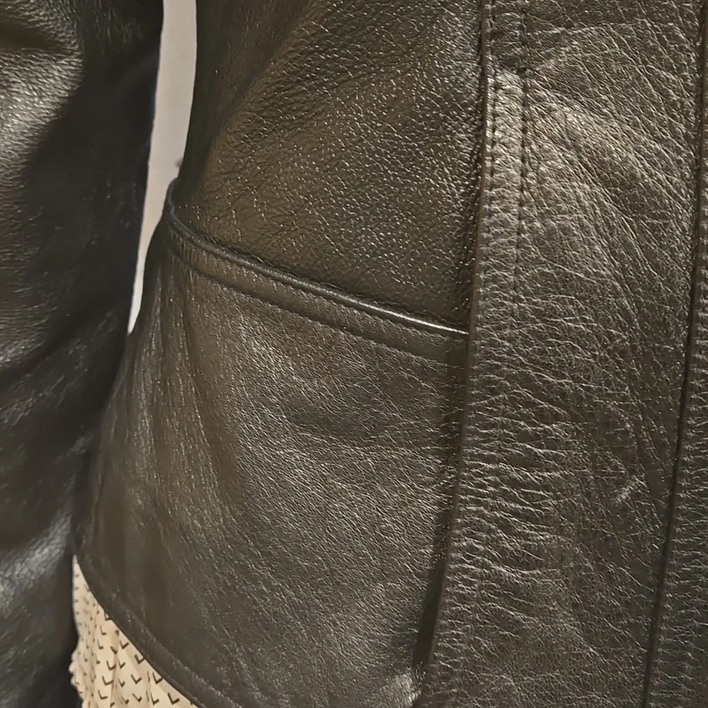 Wilsons Leather Button Jacket With Pockets